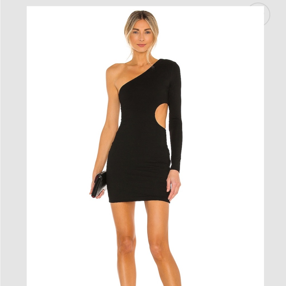 revolve black mini dress